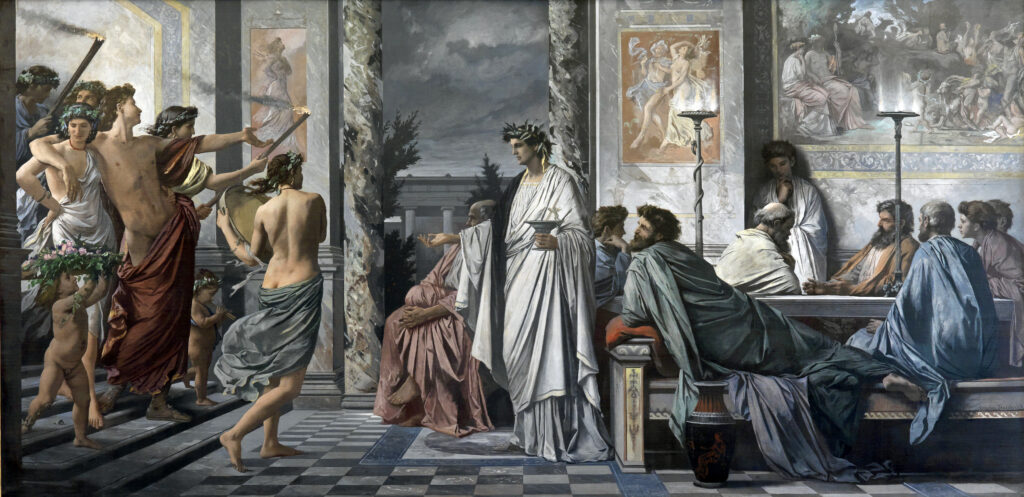 An famous painting of Plato's Symposium by Anselm Feuerbach